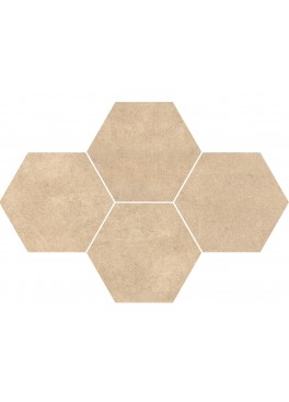 Dlažba Qubus Beige Mosaic Hexagon