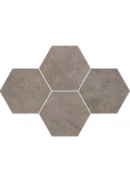 Dlažba Qubus Dark Grey Mosaic Hexagon