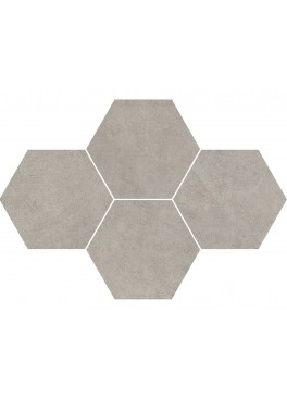 Dlažba Qubus Grey Mosaic Hexagon