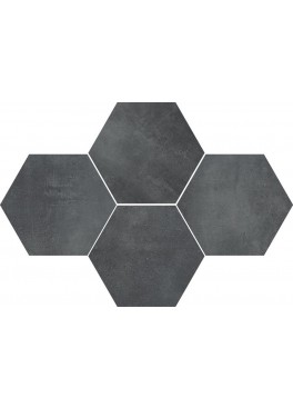 Dlažba Stark Graphite Mosaic Hexagon